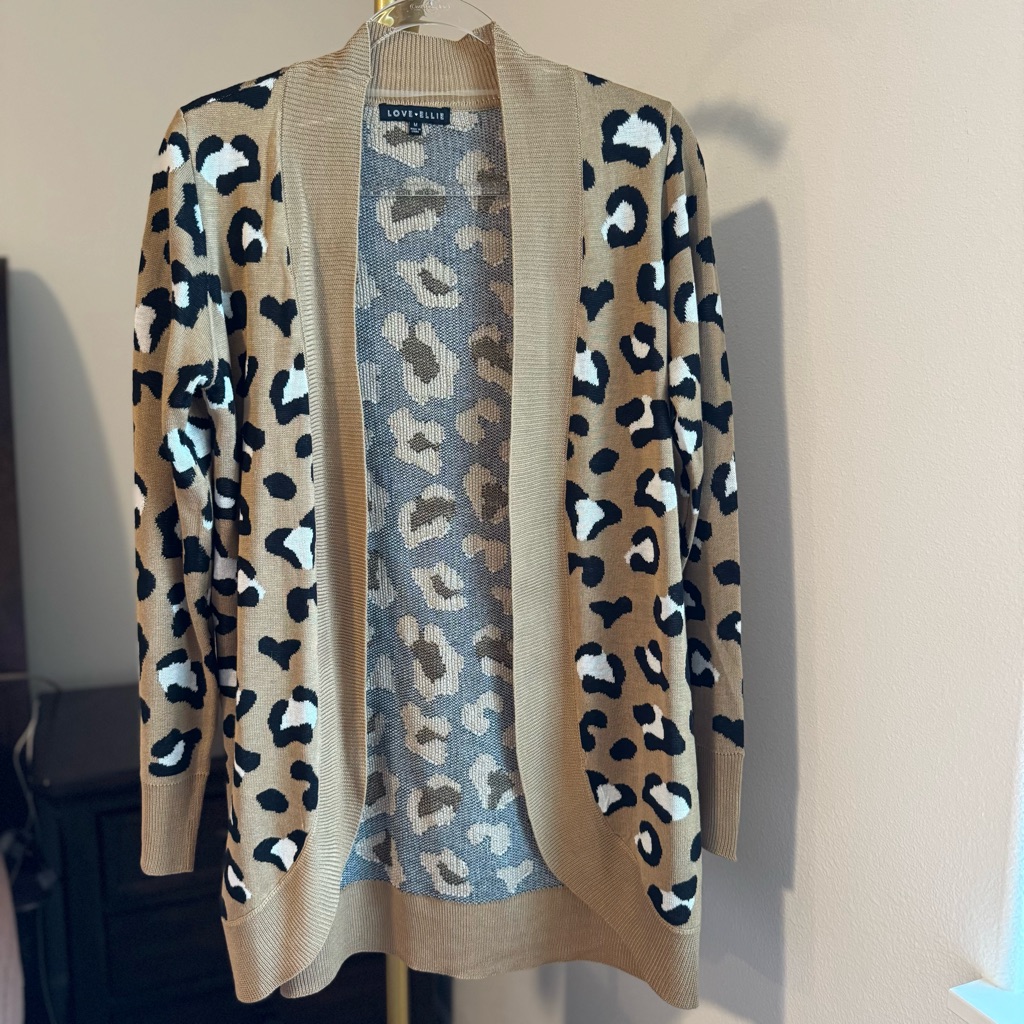 Love Ellie Animal Print Cardigan - Medium